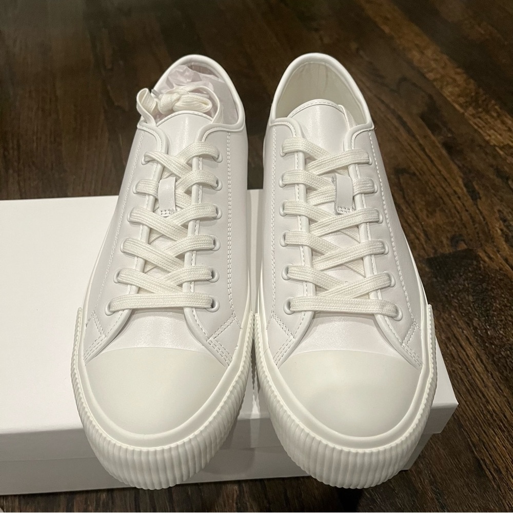 Sandro White Leather Sneakers - Picture 3 of 7